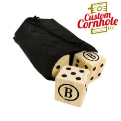 Burned Monogram Lawn Dice Game