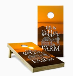 Life Is Better On The Farm Cornhole Set With Bags