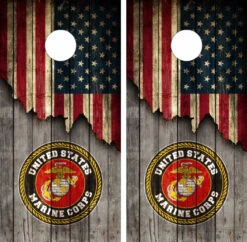 Marine Cornhole Wraps - Set Of 2