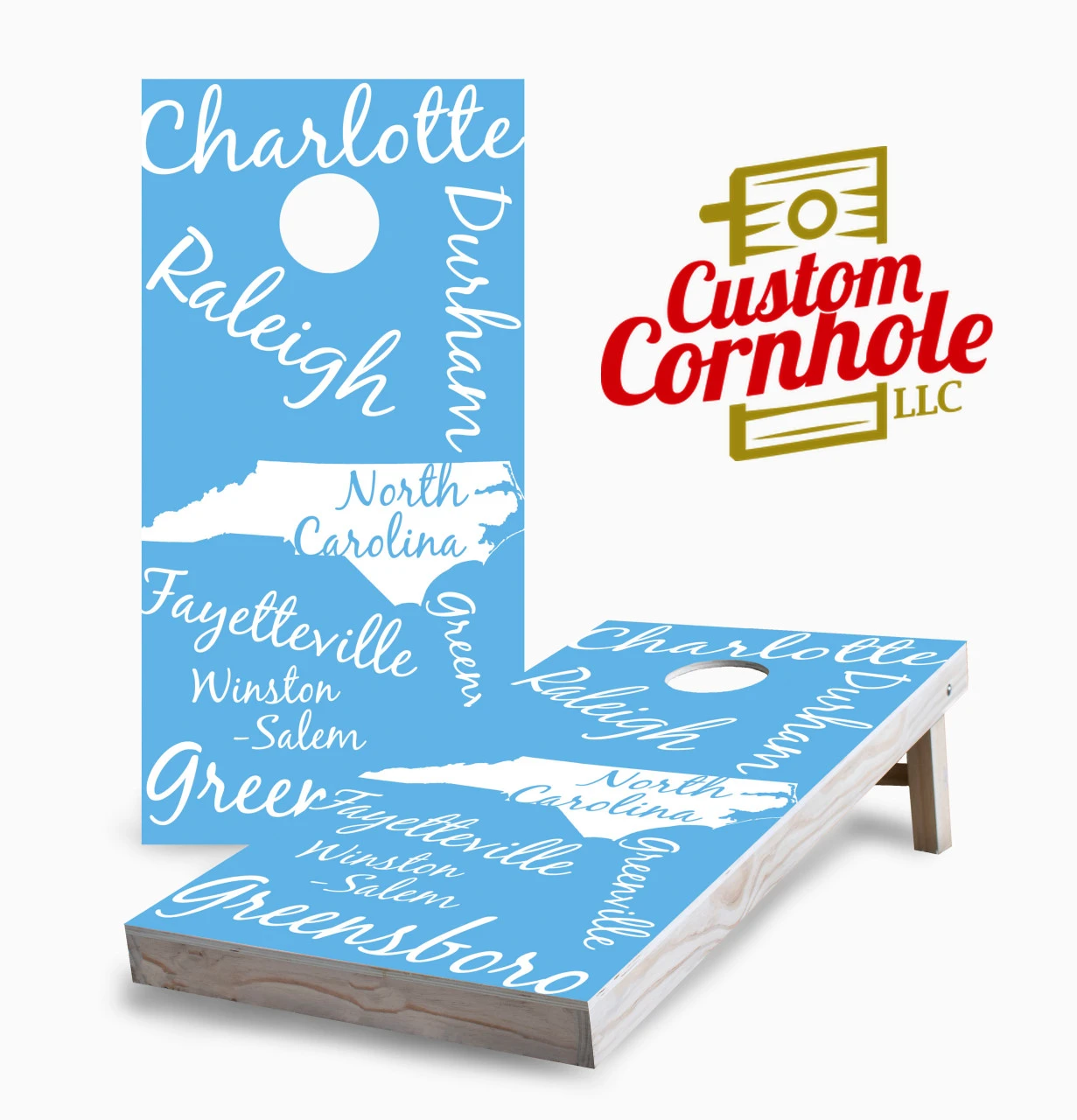 North Carolina State Pride Cornhole Set With Bags