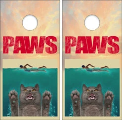 Paws Cornhole Wraps - Set Of 2