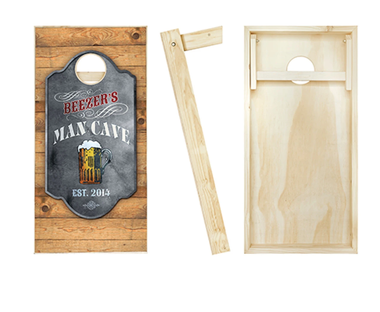 Personalized Man Cave Cornhole Set With Bags - Image 2