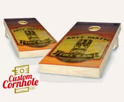 Personalized Tiki Cornhole Set With Bags