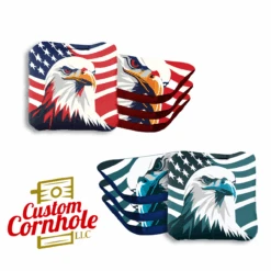 Red Blue Eagle Professional Cornhole Bags - Set Of 8