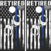 Retired Police Officer Cornhole Wraps - Set Of 2