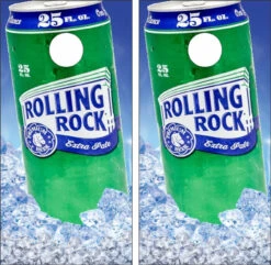Rolling Rock Beer Can Cornhole Wraps - Set Of 2