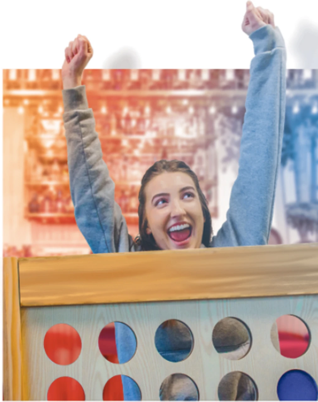 Personalized Bourbon Barrel Giant Connect Four Game - Image 6