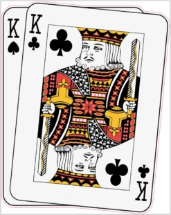 Poker Cards Kings Cornhole Decal