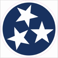 Tennessee Tri Star Blue Cornhole Decal