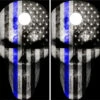 Thin Blue Line Punisher Cornhole Wraps - Set Of 2