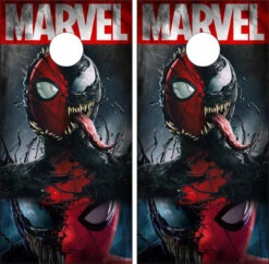 Spider-Man And Venom Version 3 Cornhole Wraps - Set Of 2