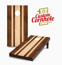 Stained Striped Hardwood Set With Bags