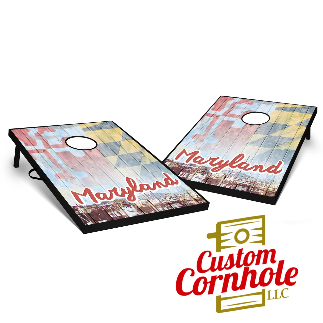 Tailgate Vintage Maryland Cornhole Set With Bags