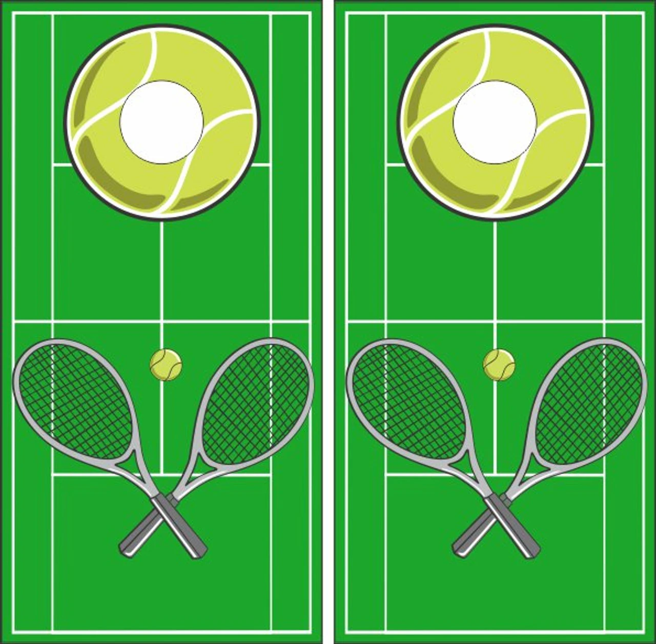 Tennis Cornhole Wraps - Set Of 2