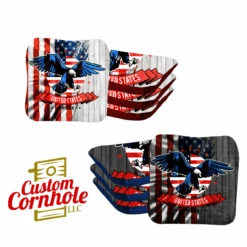 USA Eagle Flag Professional Cornhole Bags - Set Of 8