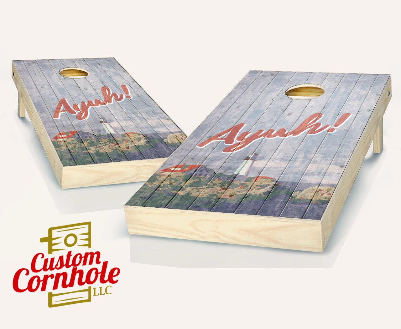 Vintage New England "Ayuh" Cornhole Set With Bags