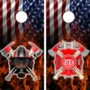 American Firefighter Cornhole Wraps - Set Of 2