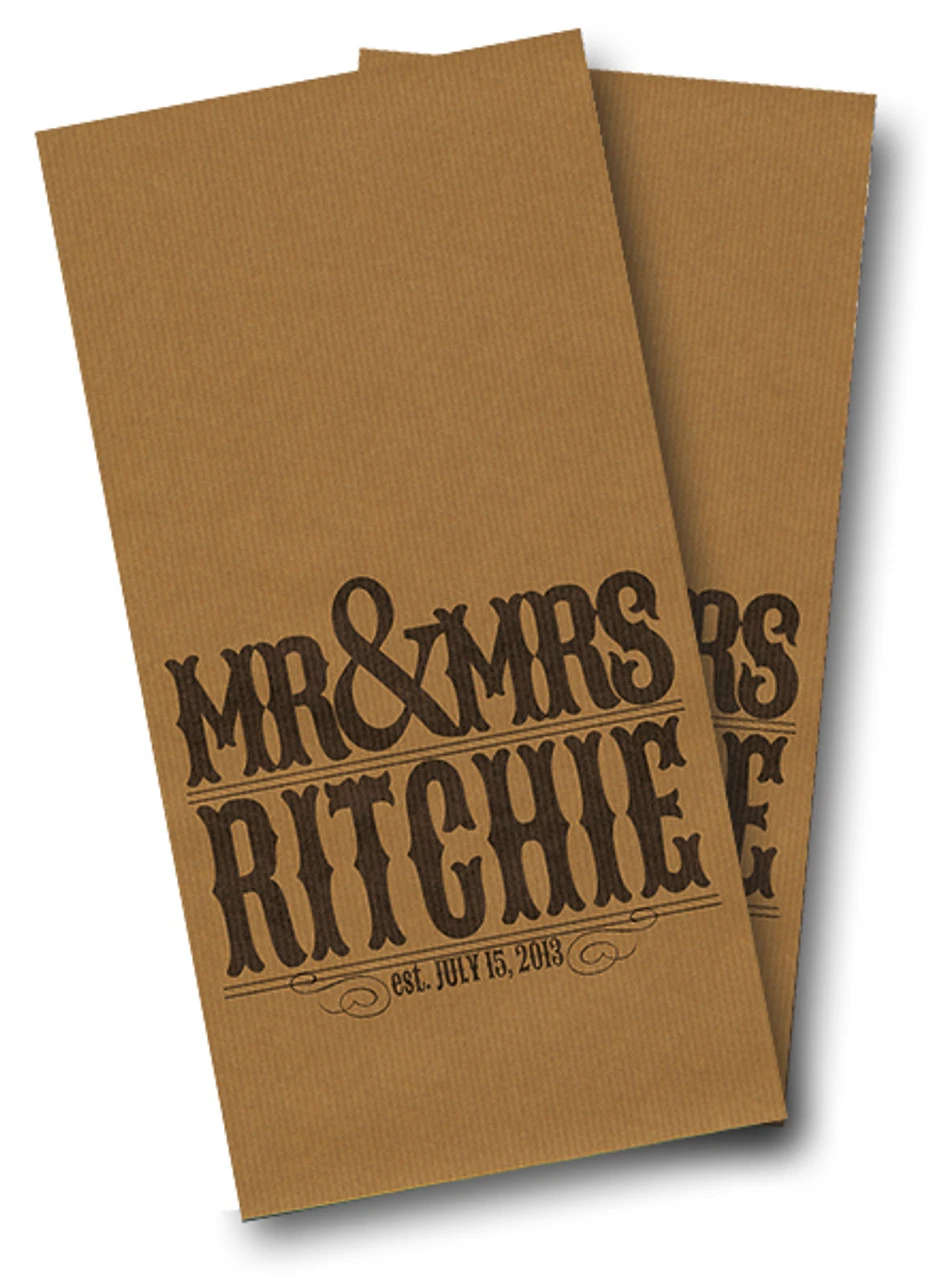 Wedding Mr And Mrs Cornhole Wraps - Set Of 2