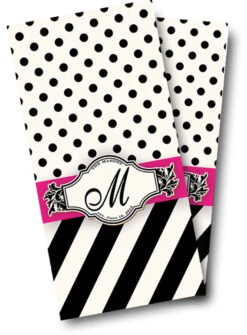 Wedding Black Ribbon Cornhole Wraps - Set Of 2