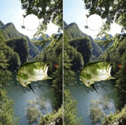 Largemouth Bass Cornhole Wraps - Set Of 2