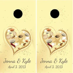 Beach Wedding Cornhole Wraps - Set Of 2