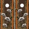 Duck With Grassy Camo Cornhole Wraps - Set Of 2