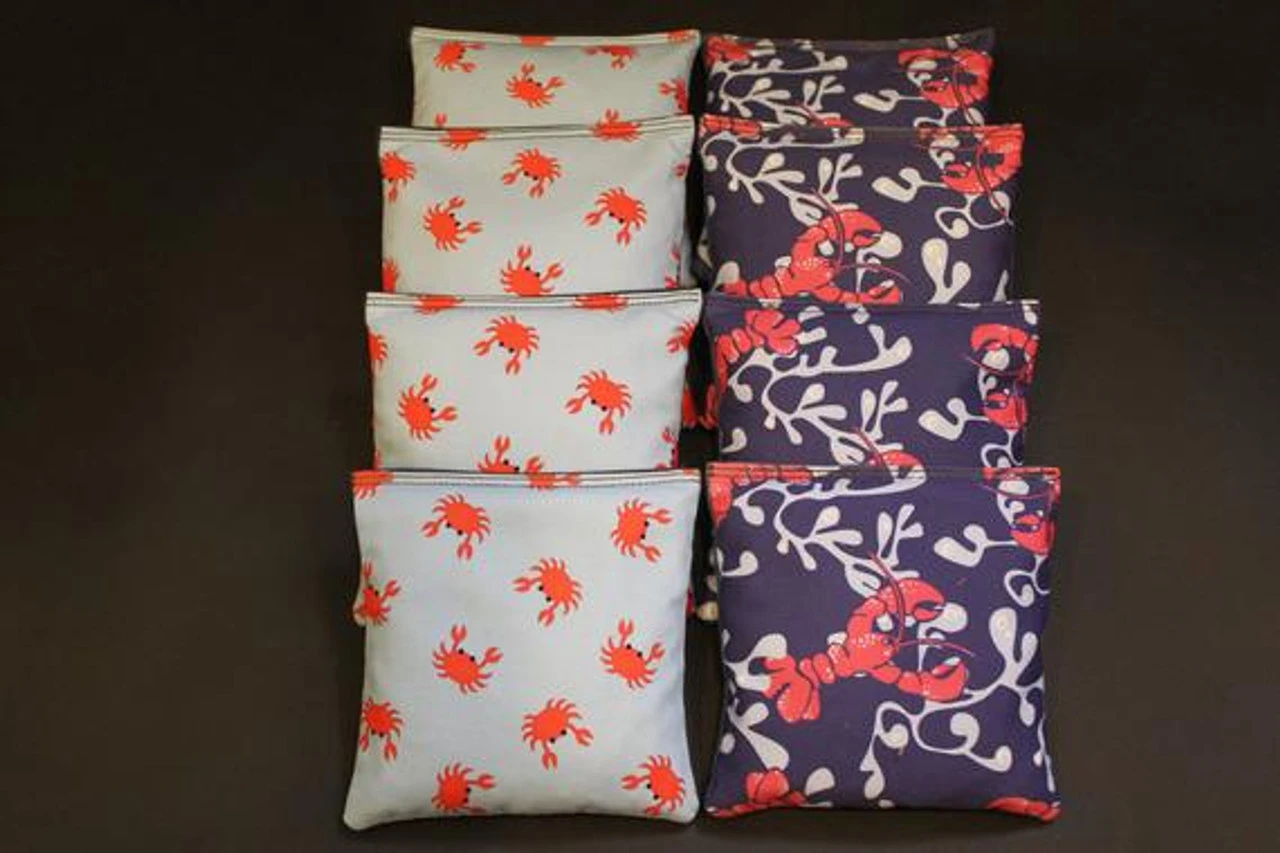 Lobster And Crab Cornhole Bags - Set Of 8 - Image 2