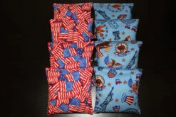 Patriotic American Flags Cornhole Bags - Set Of 8