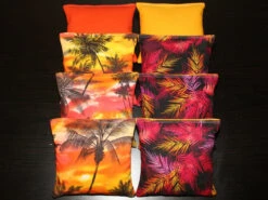 Paradise Palm Trees (Version 3) Cornhole Bags - Set Of 8