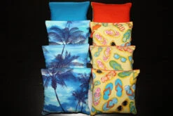 Palm Trees And Sandals Cornhole Bags - Set Of 8