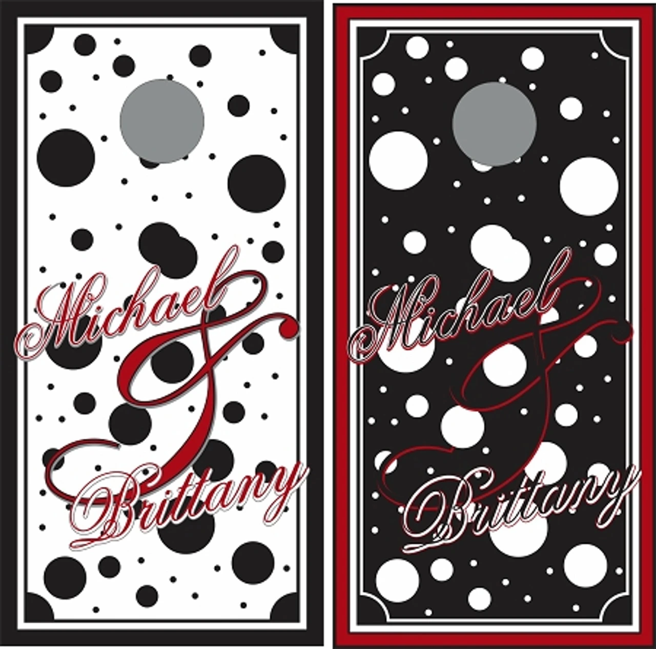 Wedding Dots Cornhole Wraps - Set Of 2