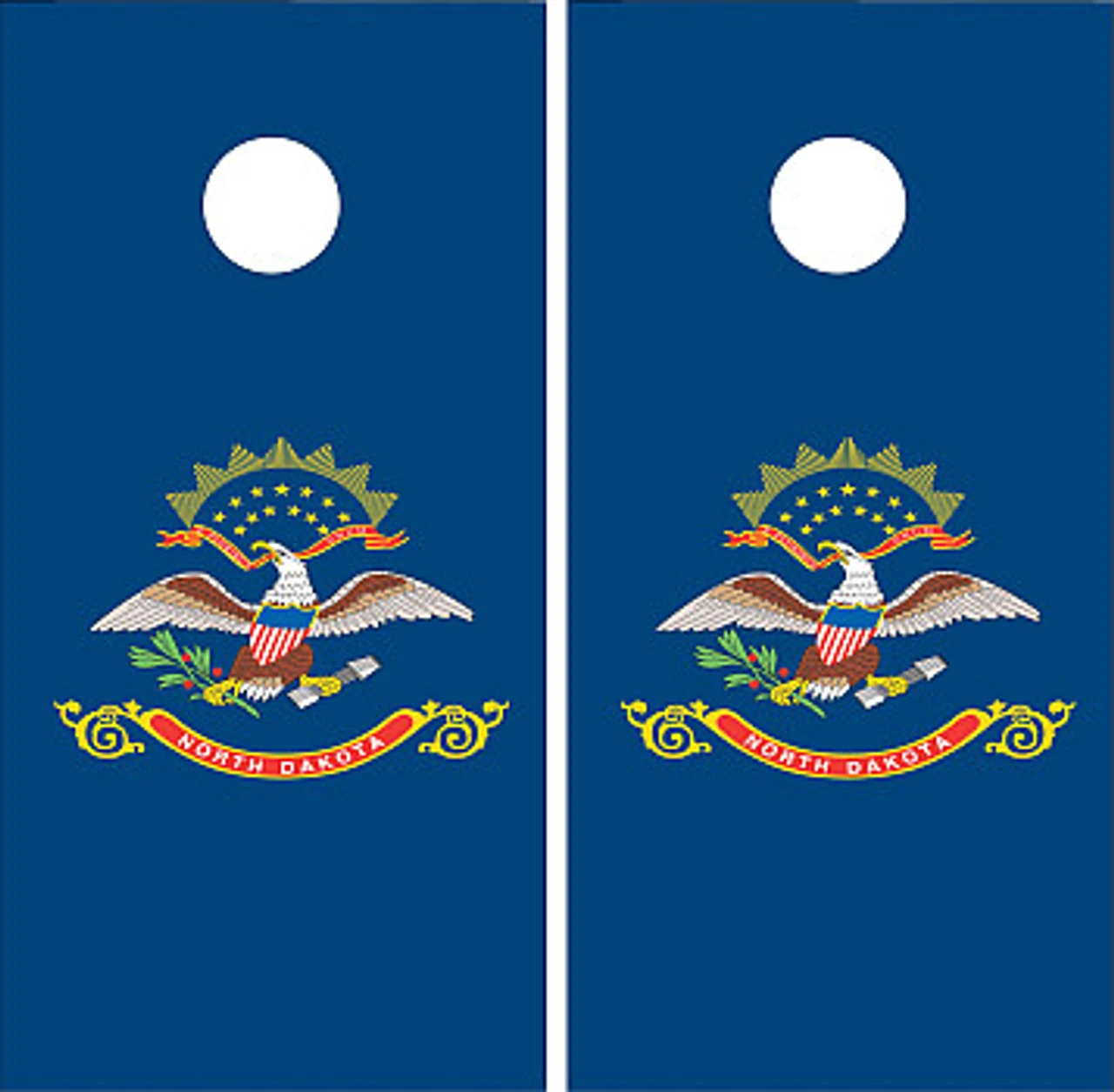North Dakota Flag Cornhole Set With Bags - Image 2