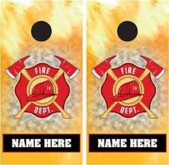Personalized Fire Department Cornhole Wraps - Set Of 2