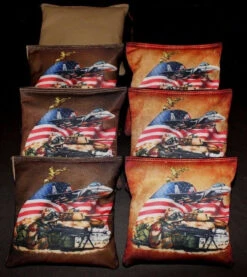 Patriotic Marine Military Cornhole Bags - Set Of 8