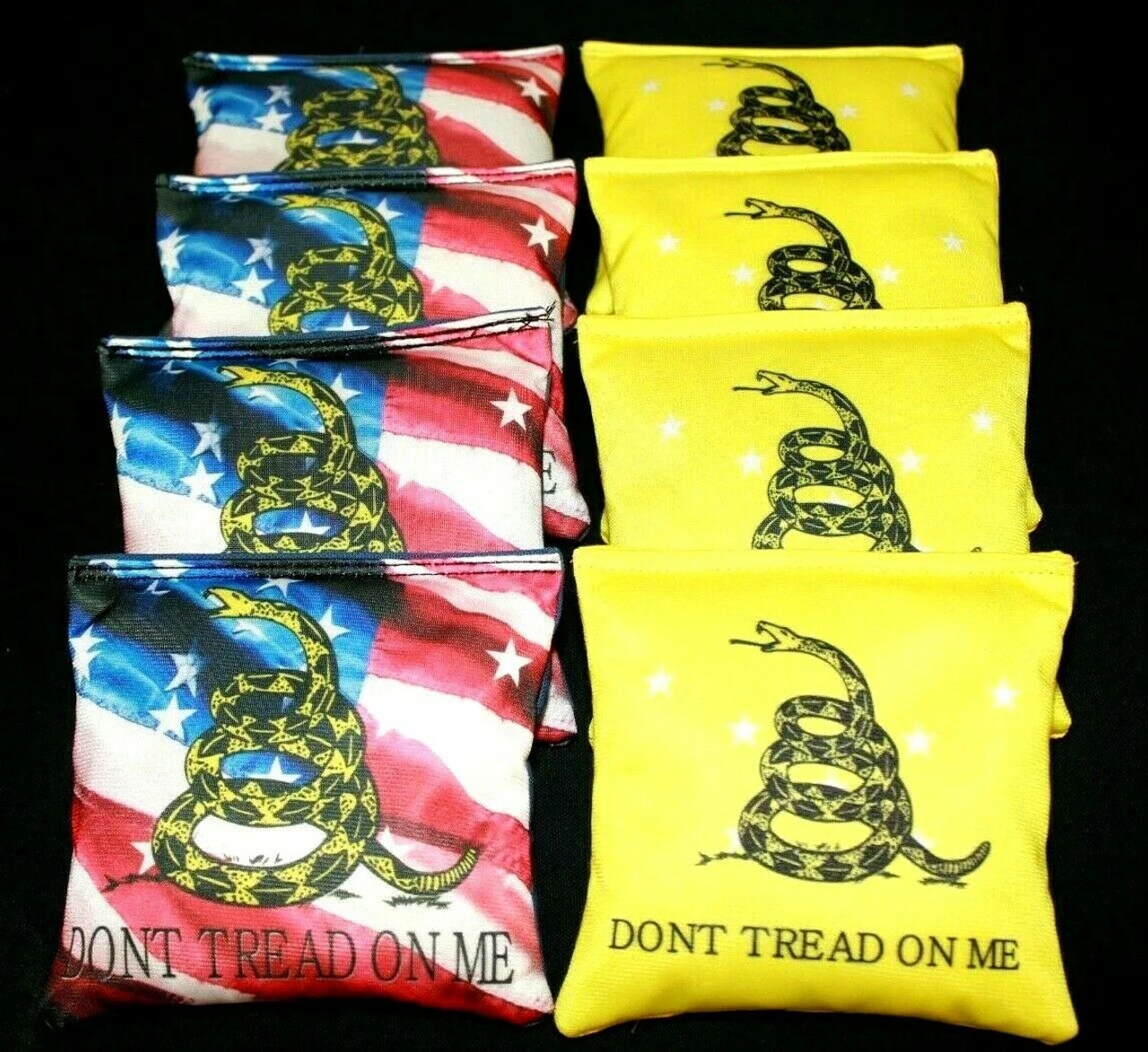 Don't Tread On Me American Flag Cornhole Bags - Set Of 8