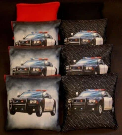Police Car Cornhole Bags - Set Of 8