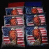 American Flag Bald Eagle Version 2 Cornhole Bags - Set Of 8