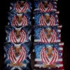 American Flag Bald Eagle Version 6 Cornhole Bags - Set Of 8