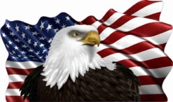 Eagle Flag Cornhole Decal